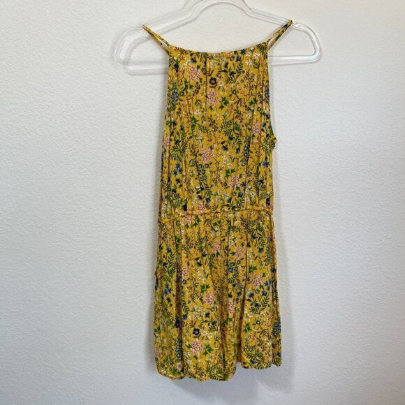 Old Navy Yellow Floral Keyhole Front Romper With Pockets - Picture 9 of 9